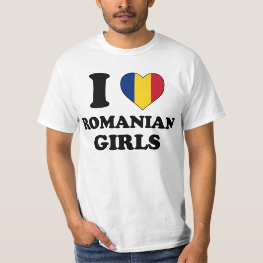 I love Romanian Girls Tシャツ (正面)