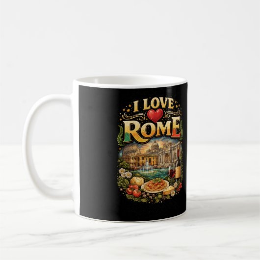 I Love Rome コーヒーマグカップ (左)