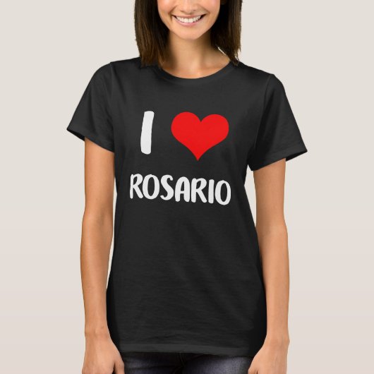 I love ROSARIO  valentine guy heart Anniversary 6 Tシャツ (正面)
