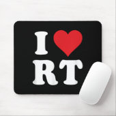 I Love RtイニシャルIハートR.t.名R マウスパッド (マウス)