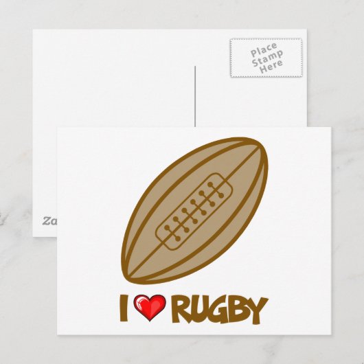 I Love Rugby ポストカード (正面/裏面)