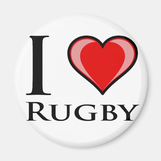 I Love Rugby マグネット (正面)