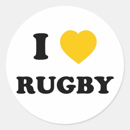 I Love Rugby ラウンドシール (正面)
