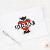 I Love Rugby ラウンドシール (封筒)