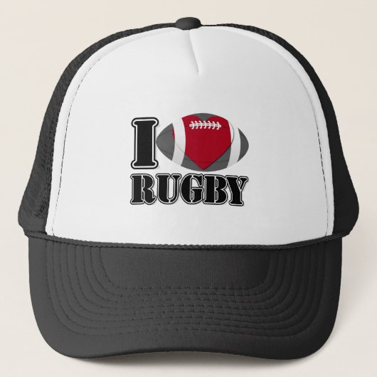 I Love Rugby - Hat キャップ (正面)