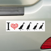 I love runner ducks バンパーステッカー (車上)