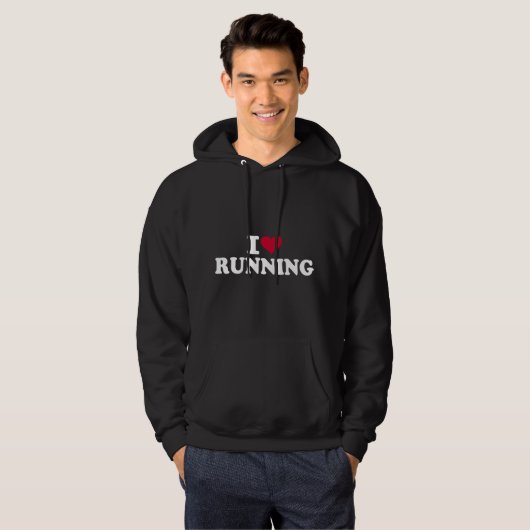 I love running パーカ (正面フル)
