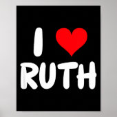I Love Ruth - Heart - Name  ポスター (正面)