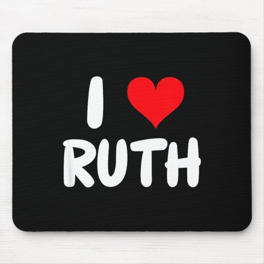 I Love Ruth - Heart - Name  マウスパッド (正面)