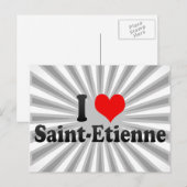 I Love Saint-Etienne，フランス ポストカード (正面/裏面)