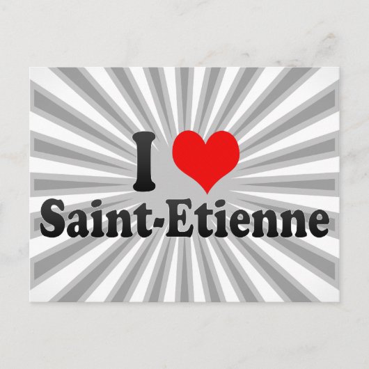 I Love Saint-Etienne，フランス ポストカード (正面)