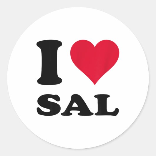I Love Sal _1 ラウンドシール (正面)