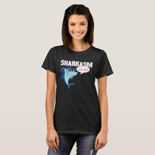 I love Salad Funny Sharkasm Tシャツ (正面フル)