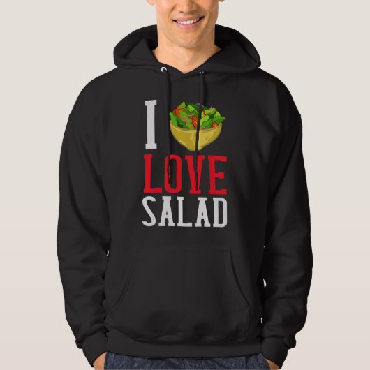 I Love Salad Vegan Dressing Bowl パーカ (正面)