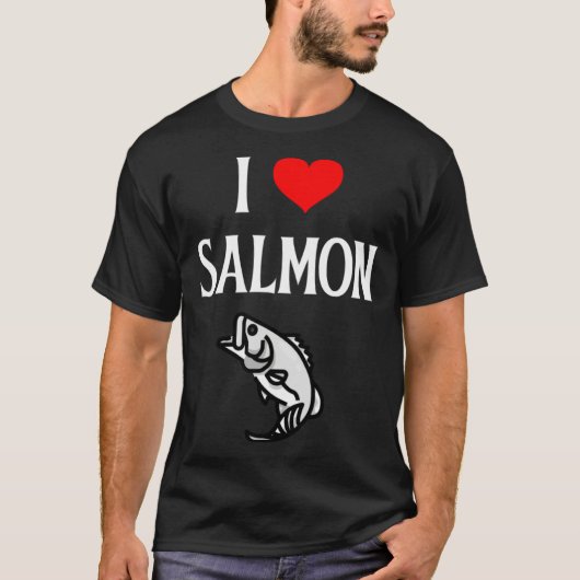 I Love Salmon I Heart Salmon Fishing  Fish   1 Tシャツ (正面)