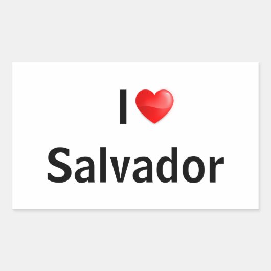 I love Salvador 長方形シール (正面)