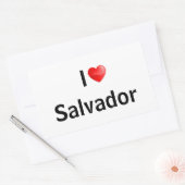 I love Salvador 長方形シール (封筒)