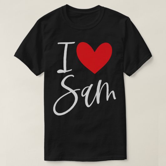 I Love Sam Name Personalized Girl Woman BFF Samant Tシャツ (デザイン正面)