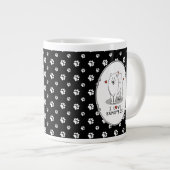 I Love Samoyeds – 犬かわいいハートSammie ジャンボコーヒーマグカップ (正面右)