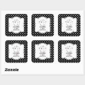 I Love Samoyeds – 犬かわいいハートSammie スクエアシール (シート)