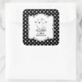 I Love Samoyeds – 犬かわいいハートSammie スクエアシール (バッグ)