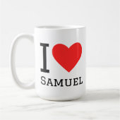 I love Samuel  コーヒーマグカップ (左)