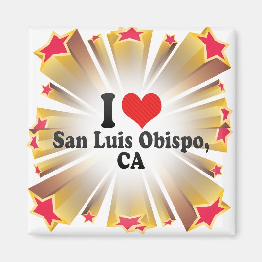 I Love San Luis Obispo,+CA マグネット (正面)