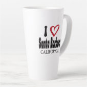 I Love Santa Barbara California Souvenir Latte Mug カフェラテマグ (右アングル)