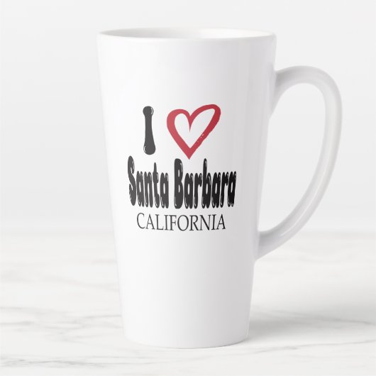 I Love Santa Barbara California Souvenir Latte Mug カフェラテマグ (右)