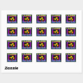 I LOVE Santa Monica Palm Trees in the Box Stickers スクエアシール (シート)