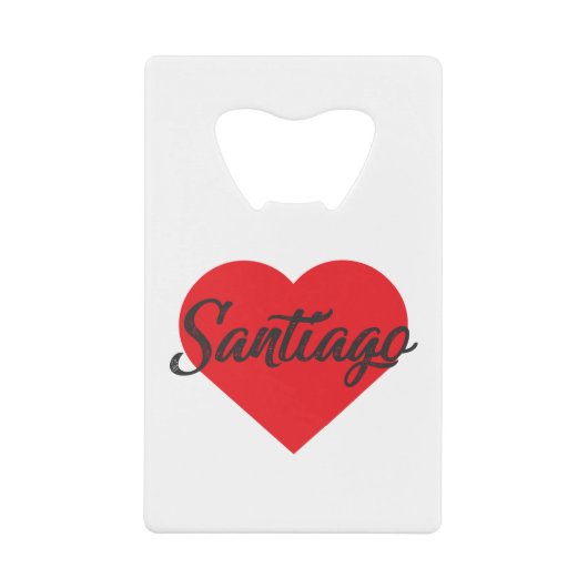 I Love Santiago – チリ クレジットカード栓抜き (正面)