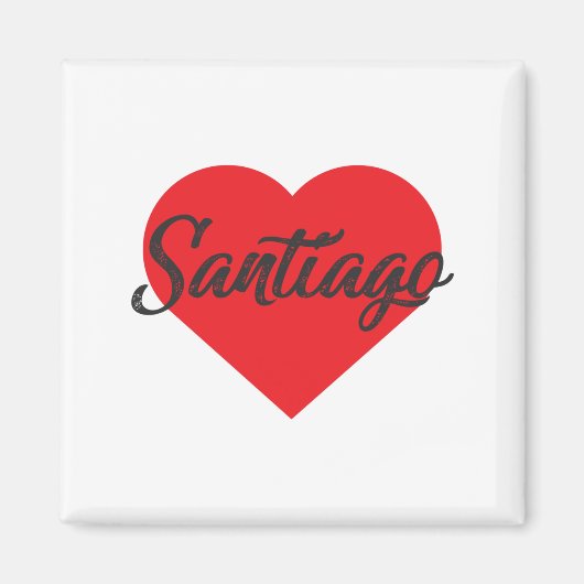 I Love Santiago – チリ マグネット (正面)