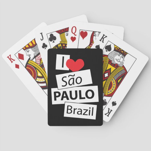 I Love Sao Paulo Brazil トランプ (裏面)