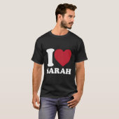I Love Sarah - Iハート・サラ Tシャツ (正面フル)