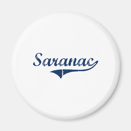 I Love Saranac Michigan マグネット (正面)