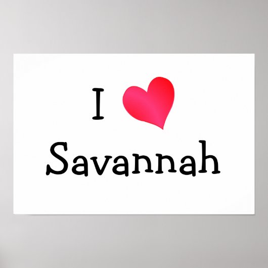 I Love Savannah ポスター (正面)