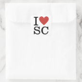I Love ❤️ SC – サプライチェーンのステッカー スクエアシール (バッグ)