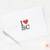 I Love ❤️ SC – サプライチェーンのステッカー スクエアシール (封筒)