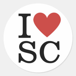 I Love ❤️ SC – サプライチェーンのステッカー ラウンドシール