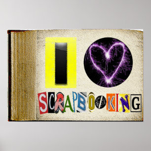 I Love Scapbookingフレーム ポスター
