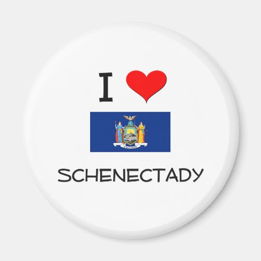 I Love Schenectady New York マグネット (正面)