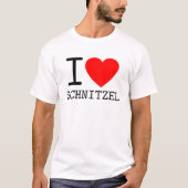 I love Schnitzel Österreich Wiener Dialekt Tシャツ (正面)