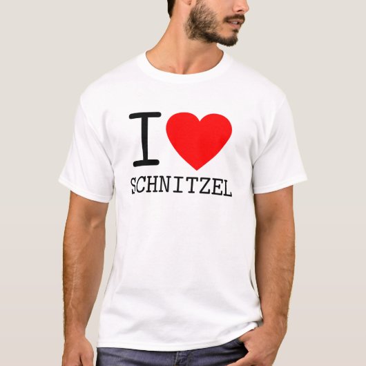I love Schnitzel Österreich Wiener Dialekt Tシャツ (正面)