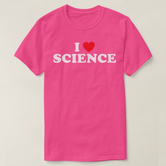 I Love Scienceハート科学Love知識スマール Tシャツ (デザイン正面)