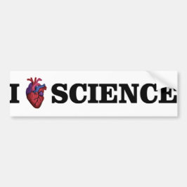 I Love Scienceバンパーステッカー バンパーステッカー