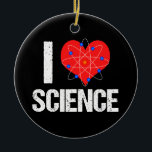 I Love Science カッコいい Atom Model Scientist セラミックオーナメント<br><div class="desc">私は科学クリスマスの装飾が大好きだ。原子モデルを持つハート包まれたはのまわりに、科学者に素晴らし贈り物を作る。科学はそクールうだ。</div>