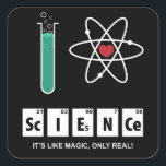 I Love Science – ステッカー<br><div class="desc">世界で一つの定数は変わらない。科学だ。気候変動からエネルギーの独立、飢餓と病気に至るまで、我々が顔している全ての問題の根底に、我々は科学の解決策を見つける。このカラフルデザインで科学原理のサポートを表示する。科学 – 魔法と同じだ実在が!</div>