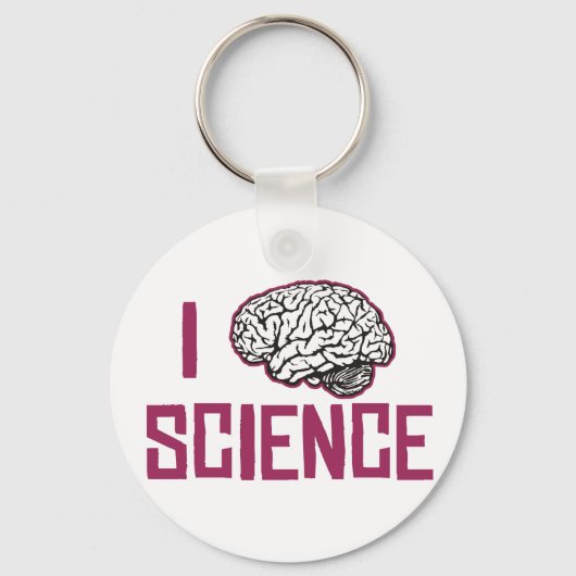 I Love Science (brain) キーホルダー (正面)