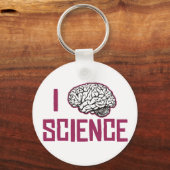 I Love Science (brain) キーホルダー (正面)
