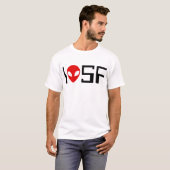 I Love Science Fiction (retro 1) Tシャツ (正面フル)